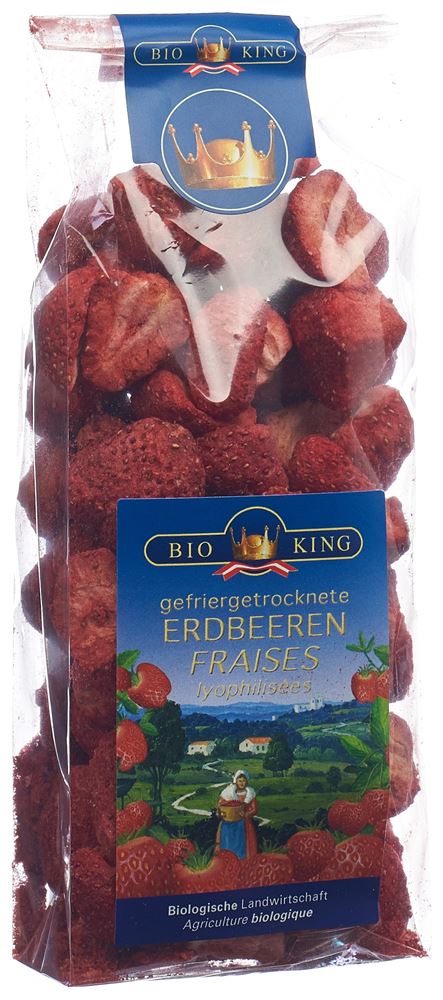 BIOKING Erdbeeren<br>40 g, Beutel, gefriergetrocknet
