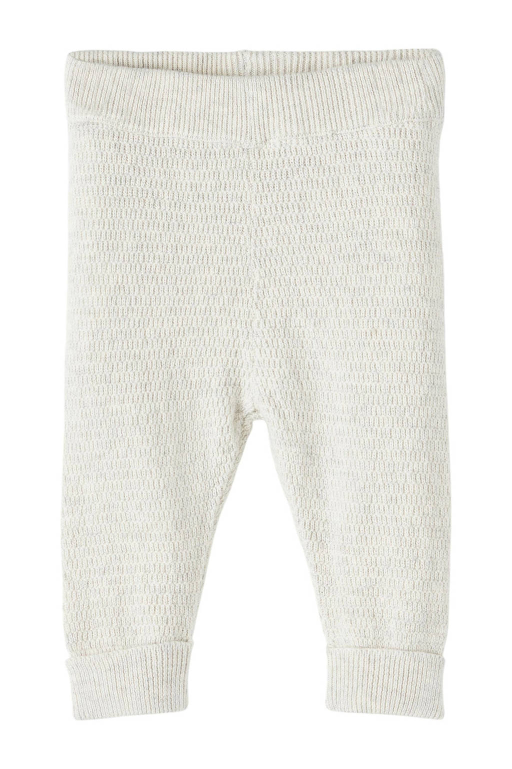 NAME IT baby broek NBNOTTER van katoen lichtgrijs melange