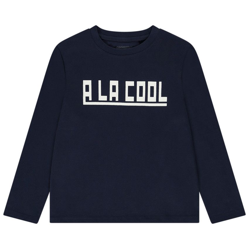 T-shirt manches longues print fantaisie pour garçon - Bleu marine