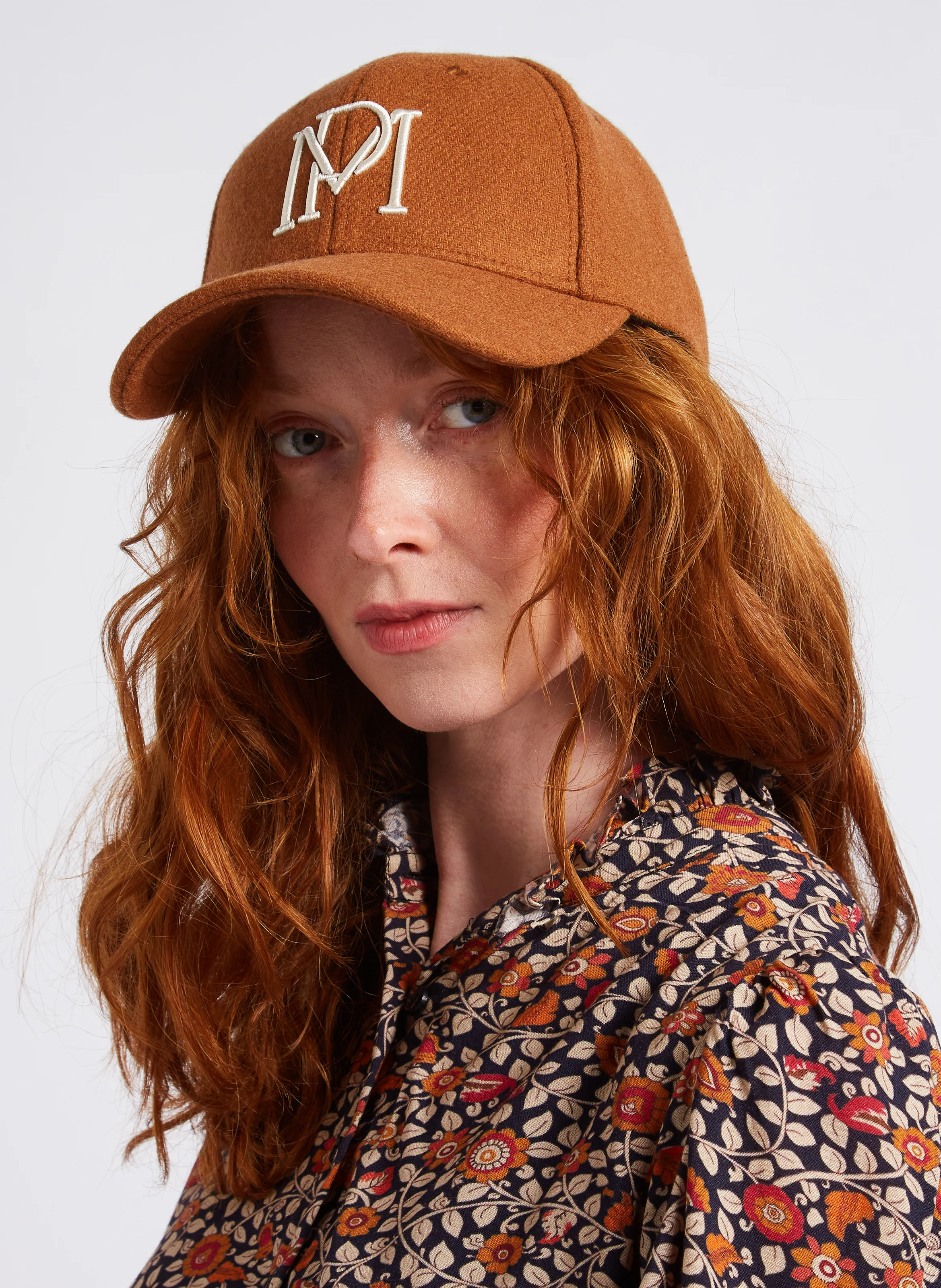 ANOUK - Casquette brodée en laine mélangée | Beige