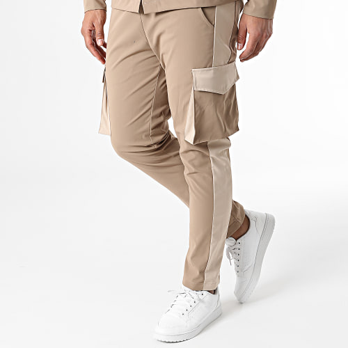 Ensemble Veste Et Pantalon Cargo Camel Clair