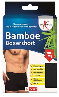 Lucovitaal Bamboe Boxershort Zwart Maat S 1ST