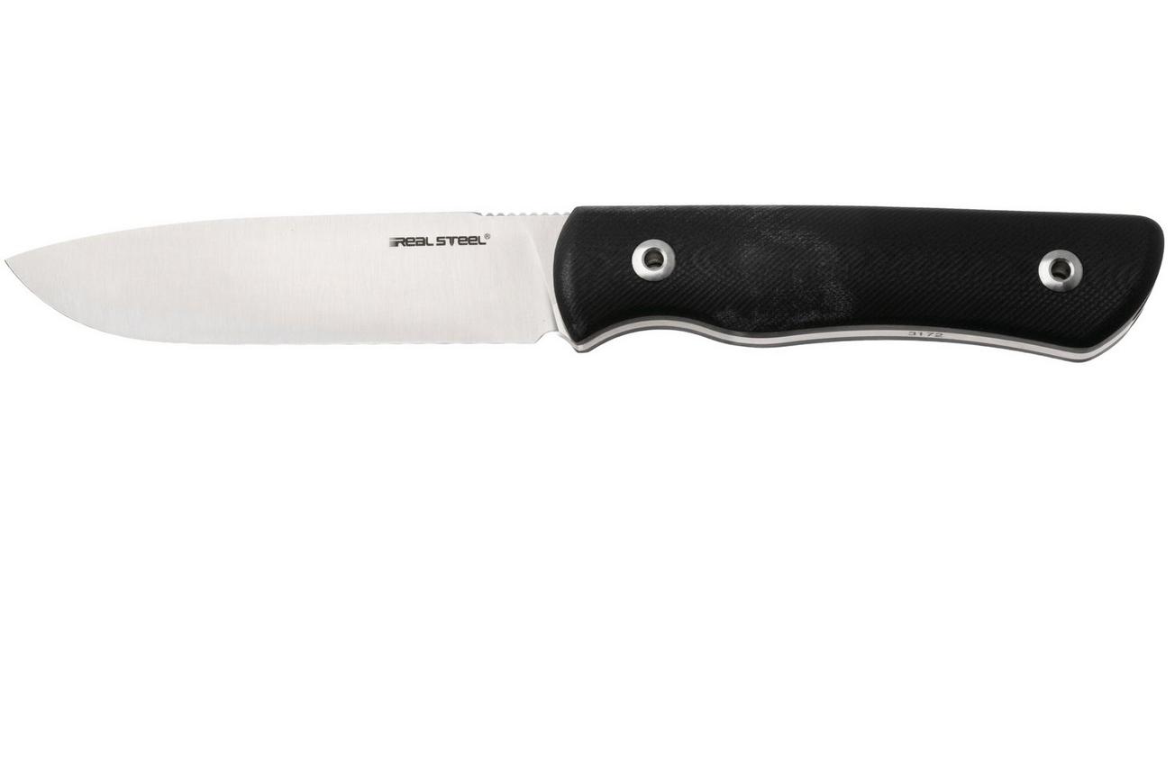 Real Steel Bushcraft Plus II Convex 3721C Black G10, bushcraftmes