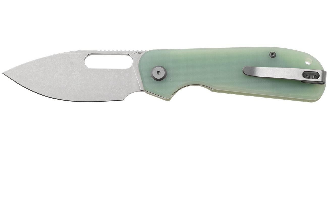 Eutektik EFD EFD-JSW-L Stonewashed 14C28N, Jade G10, linkshandig zakmes