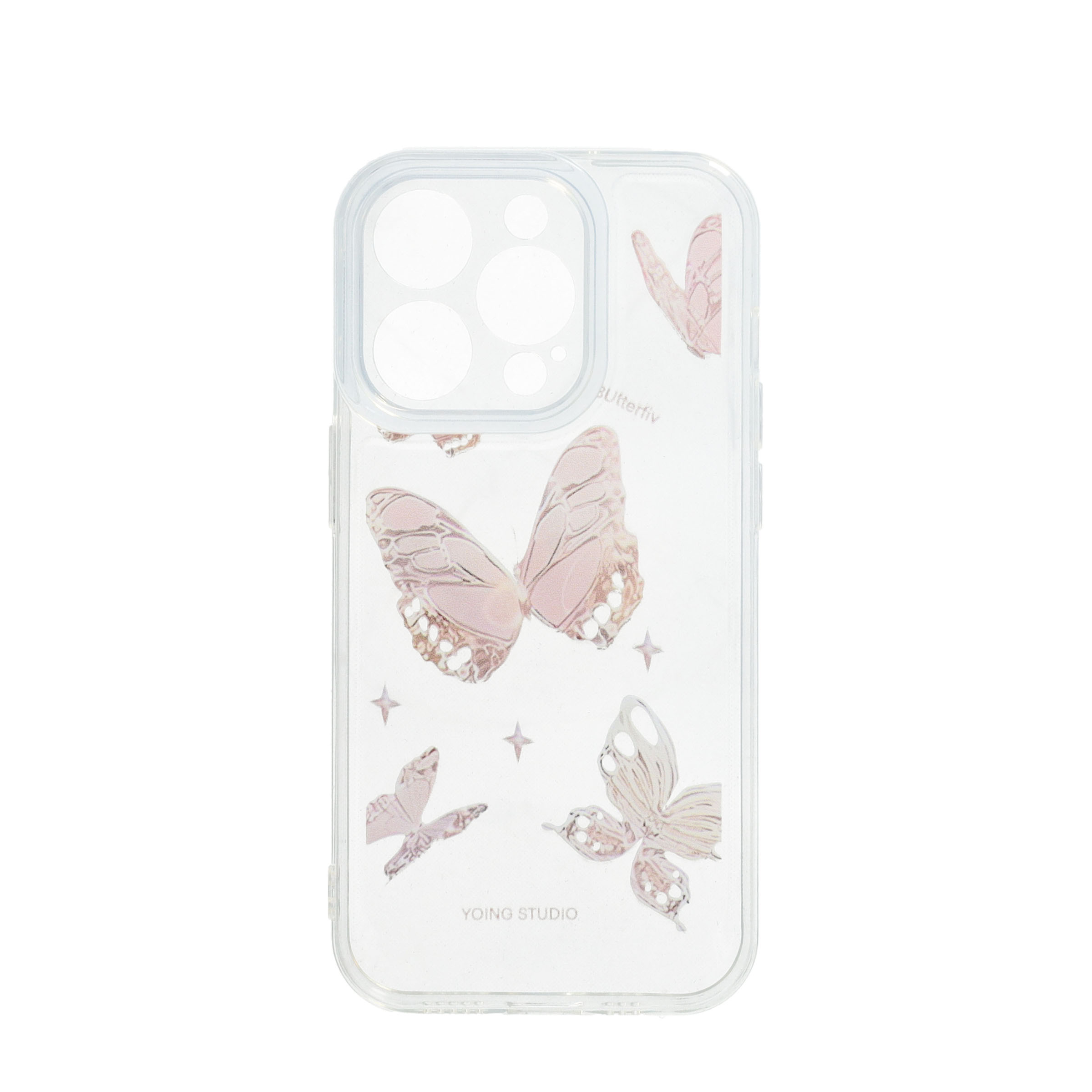 iPhone 14 Pro Gummi Case Schutzhülle mit Kameraschutz - Gilded Butterfly