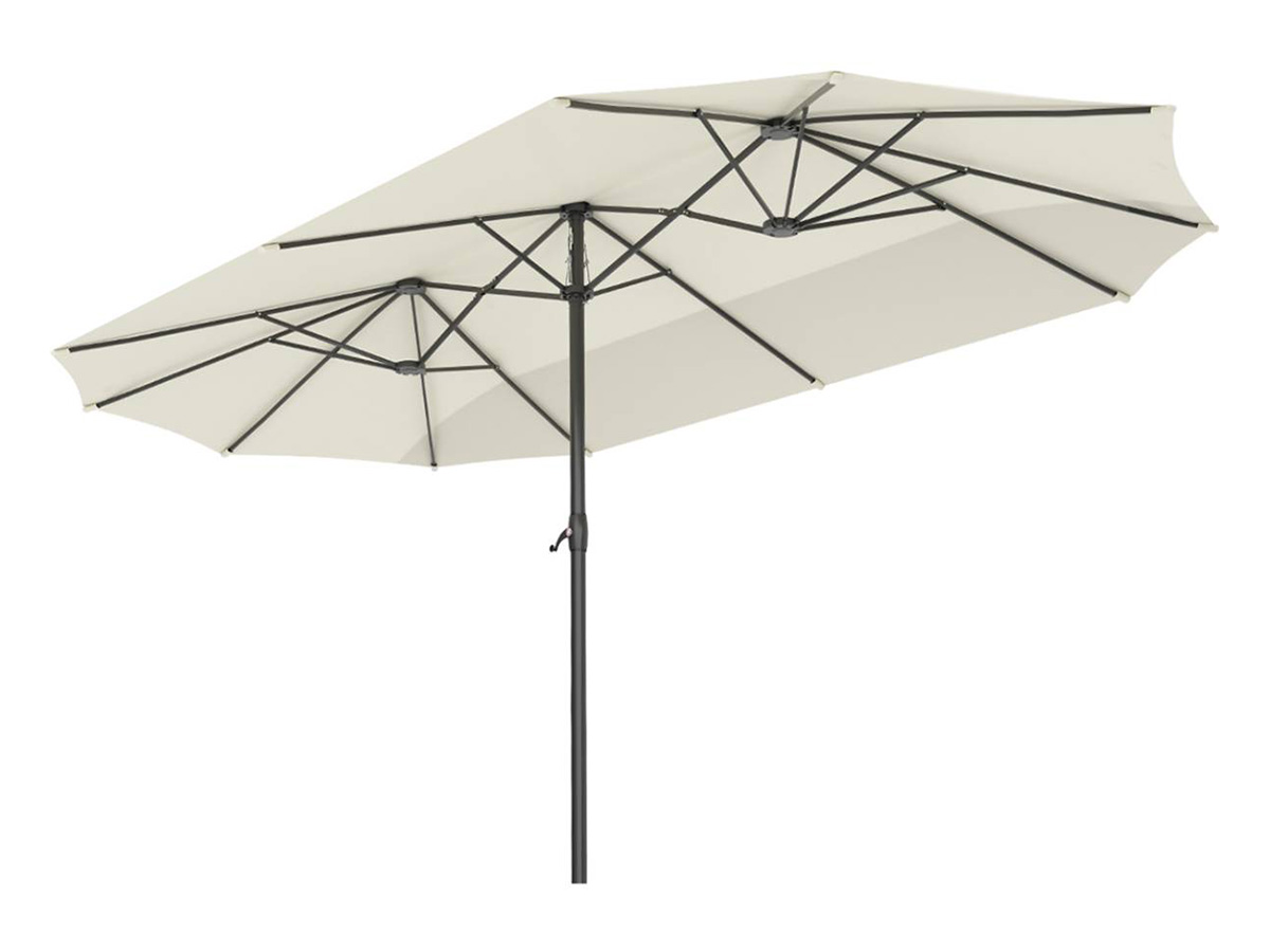 LifeGoods dubbele parasol - Cream