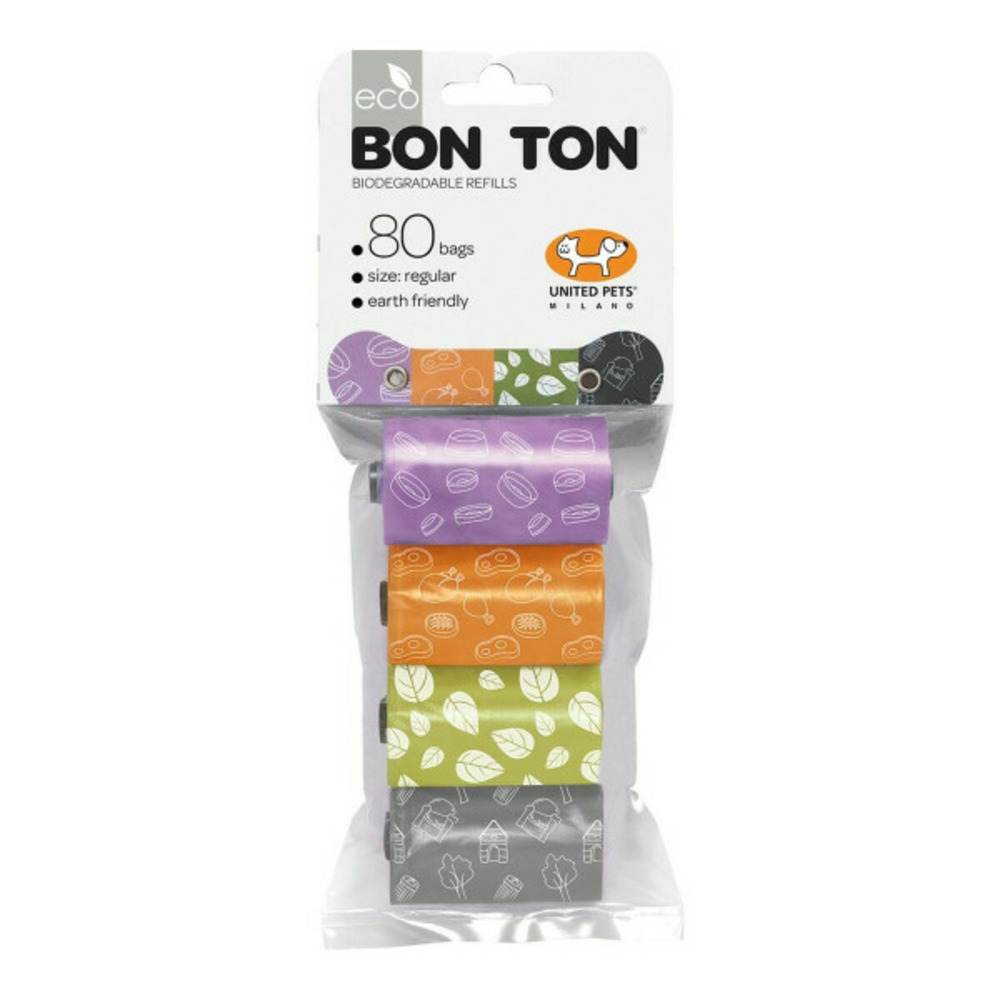 Sacs d'hygiène bon ton regular chien assortiment de couleurs (4 x 20 uds)
