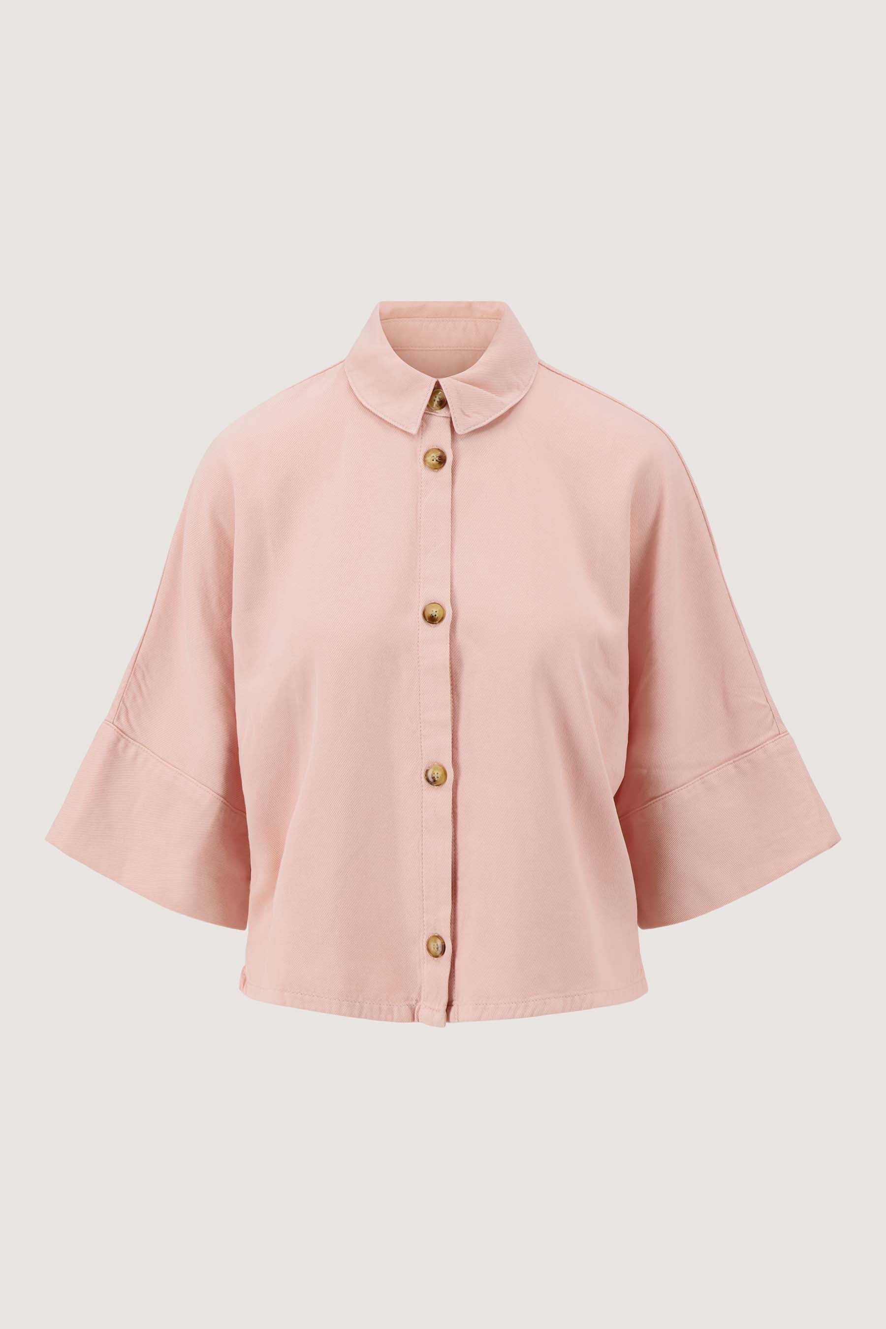 cropped boxy model blouse