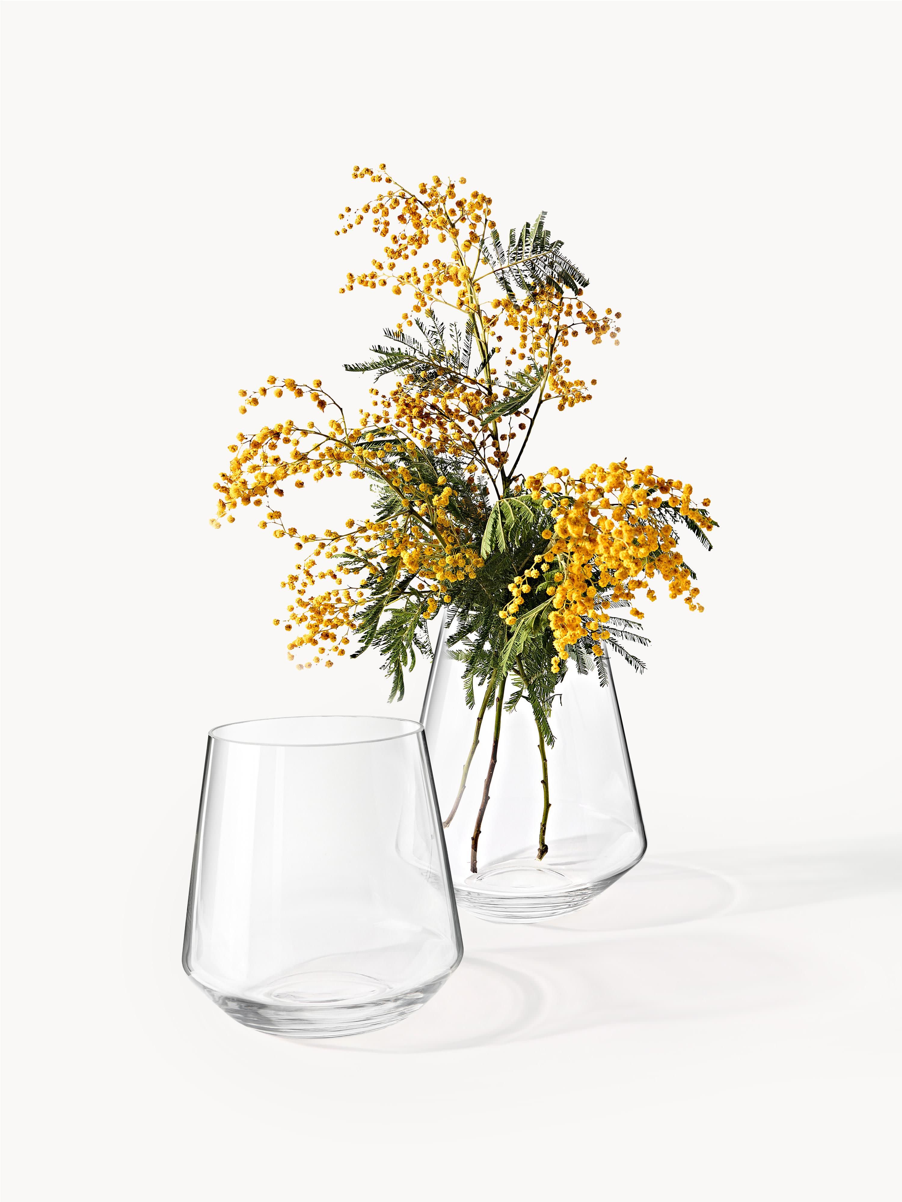 Mondgeblazen glazen vaas Joyce, H 21 cm