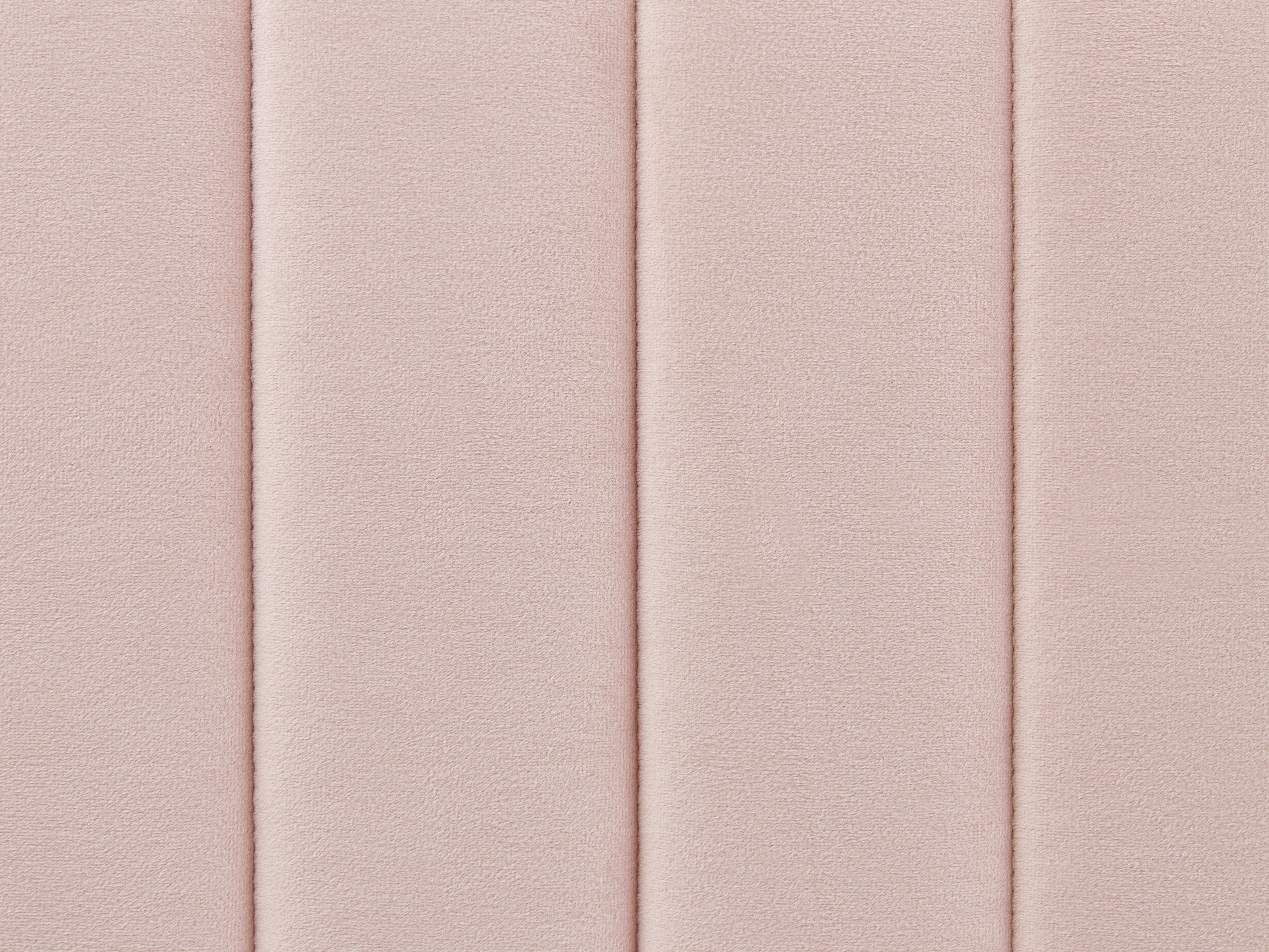 Bed Fluweel LUNAN 180 x 200 cm Pastelroze