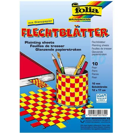 Folia Flechtblätter, ca. 12 x 17cm, 10 Stück