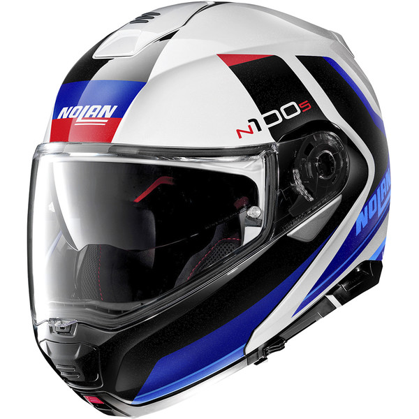 Nolan - Casque N100-5 Hilltop N-Com Blanc / Bleu