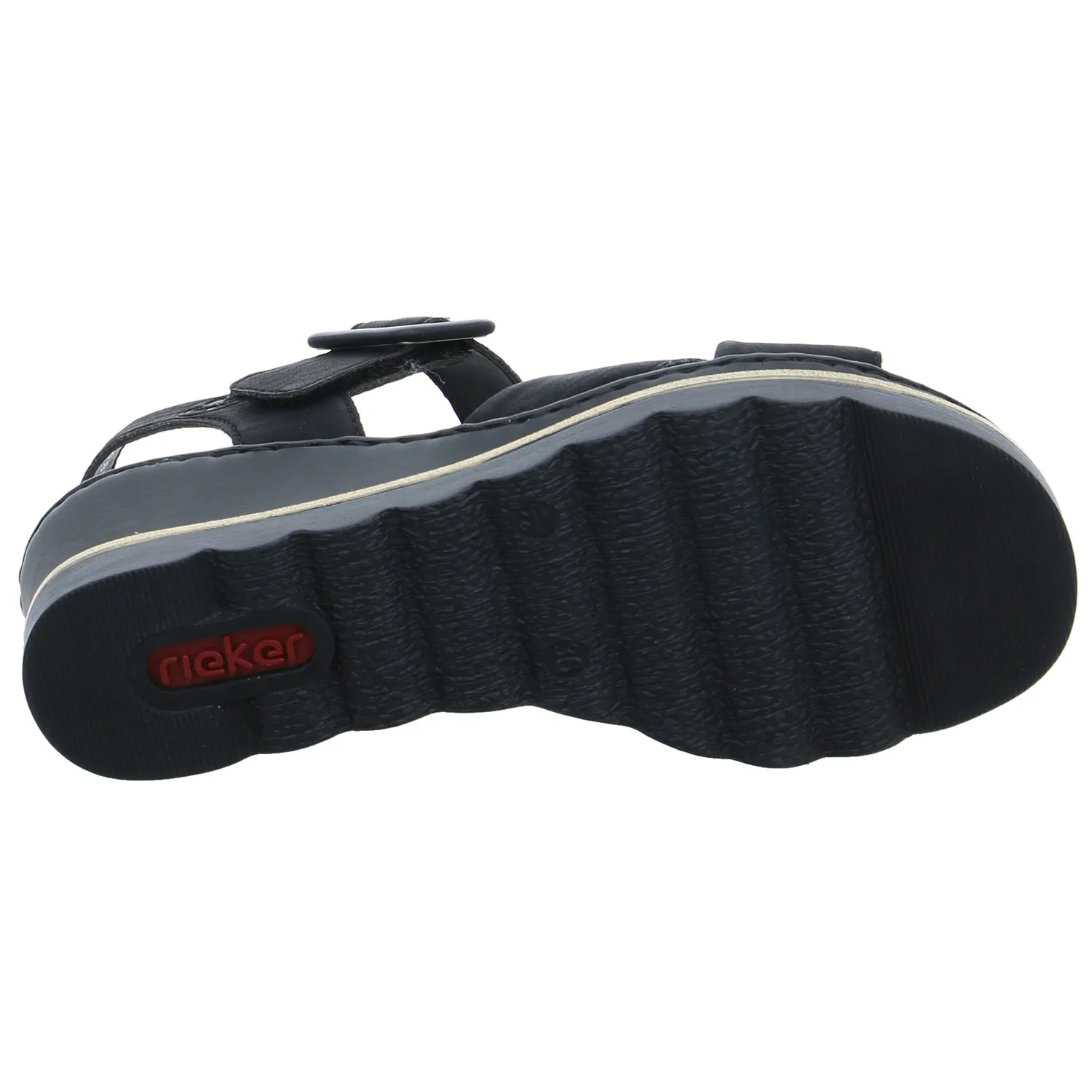 RIEKER Sandalette Schwarz Lederimitat