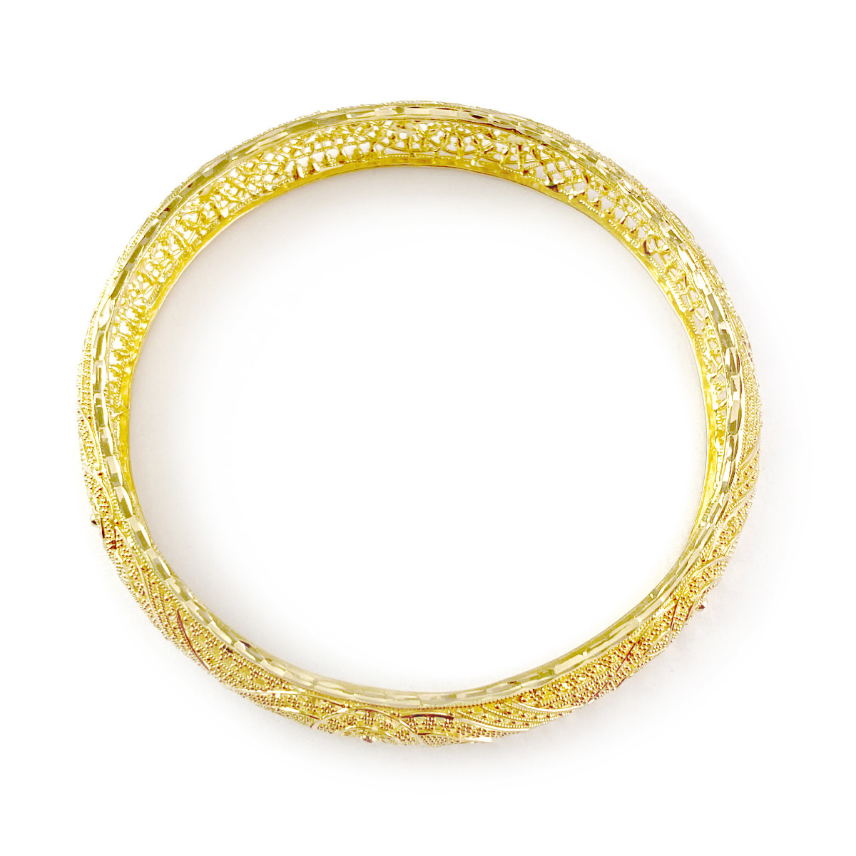 Bracelet jonc d'occasion or 750 jaune diamètre 7 cm