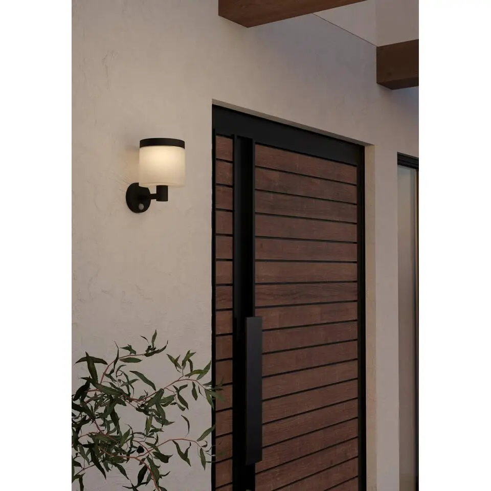 EGLO Pantete Solar Wandlamp - LED - 21 cm - Zwart/Wit