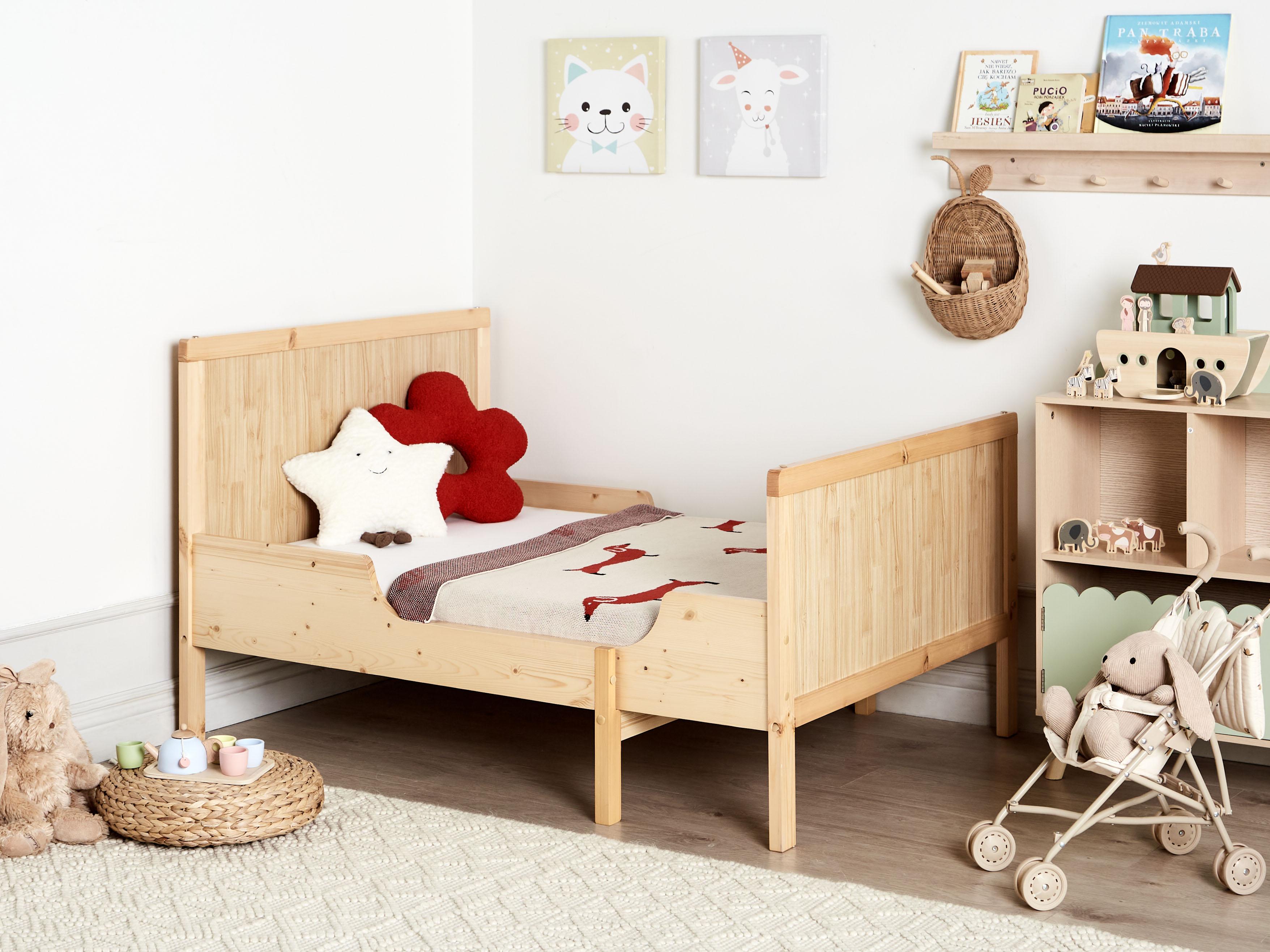 Uitschuifbaar kinderbed Dennenhout MONTIGNY 90 x 200 cm Lichtbruin