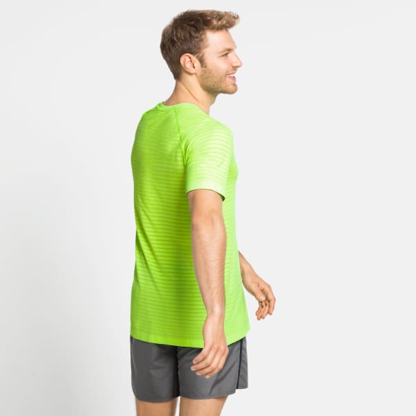 T-shirt running ODLO ESSENTIAL SEAMLESS T-SHIRT S/S CREW NECK LOUNGE LIZARD MELANGE