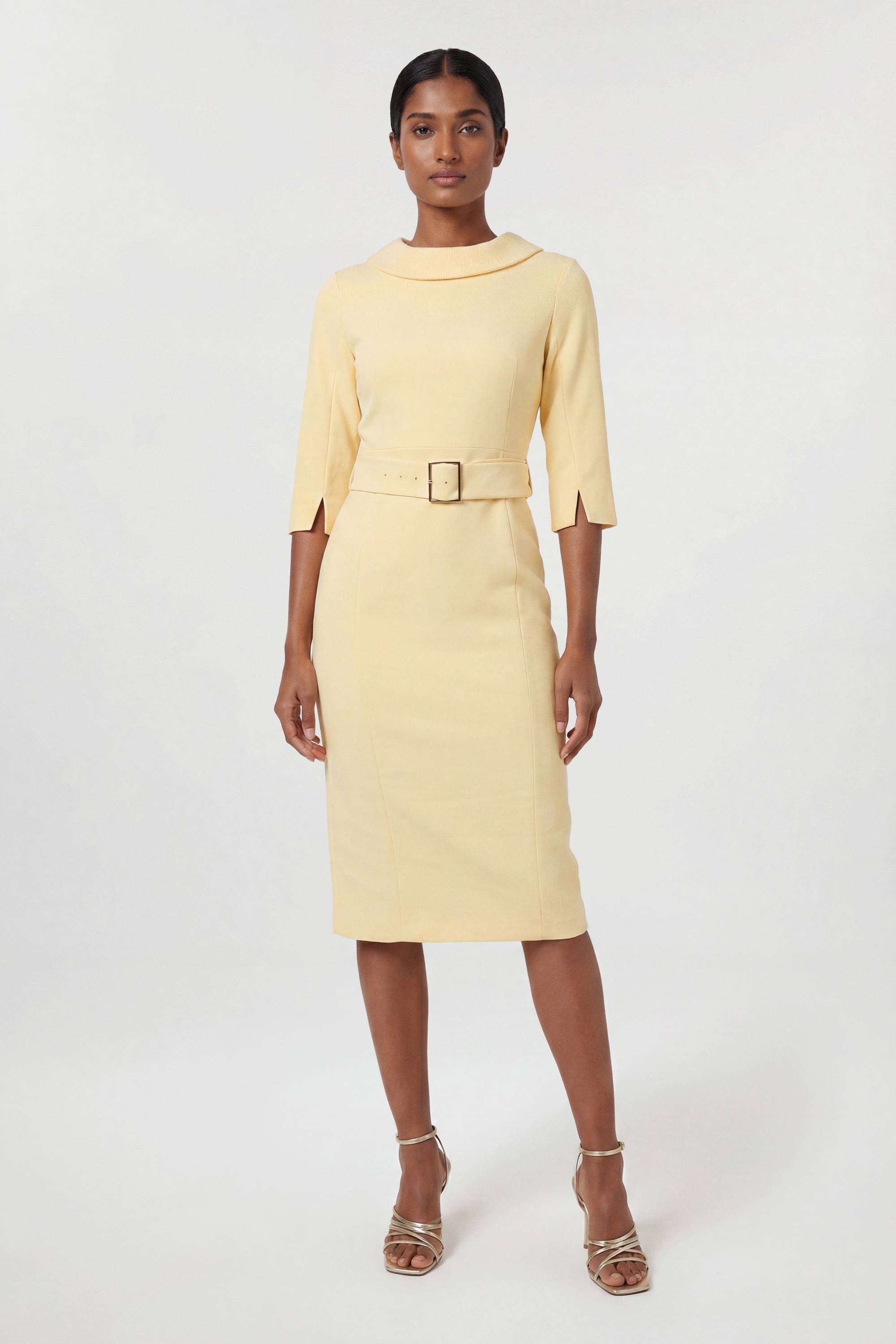 KarenMillen Robe Crayon Midi Ajustée À Col Roulé Petite