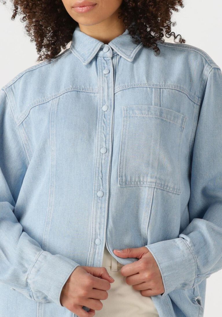 lichtblauwe second female blouses irvin denim shirt