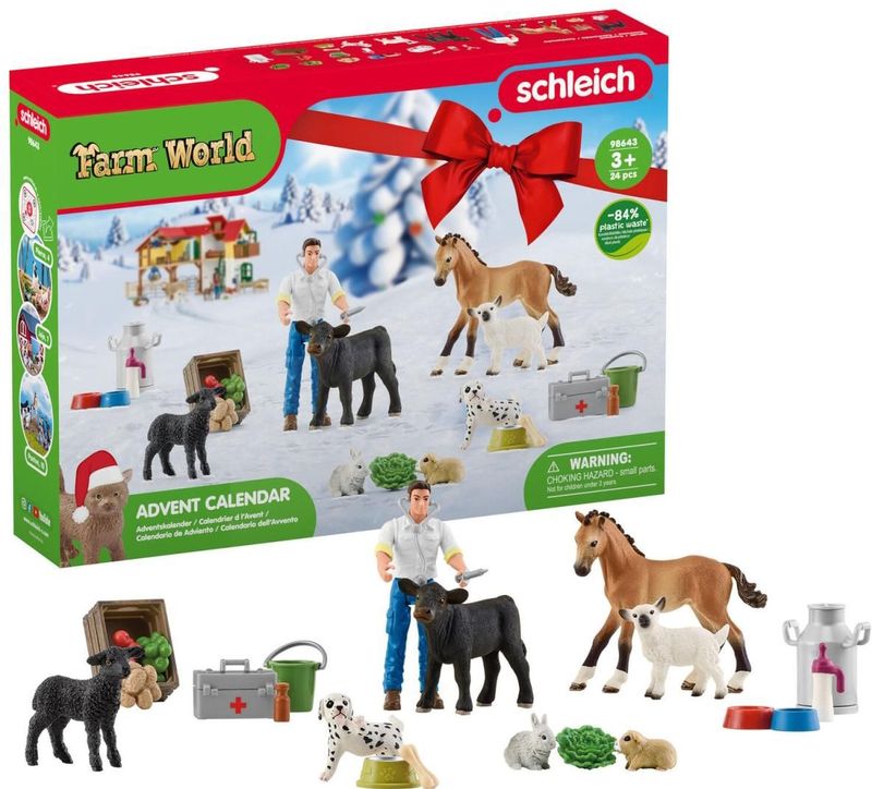 Schleich FARM WORLD - Adventskalender Farm World 2022 - Kinderspeelgoed Voor Jongens en Meisjes