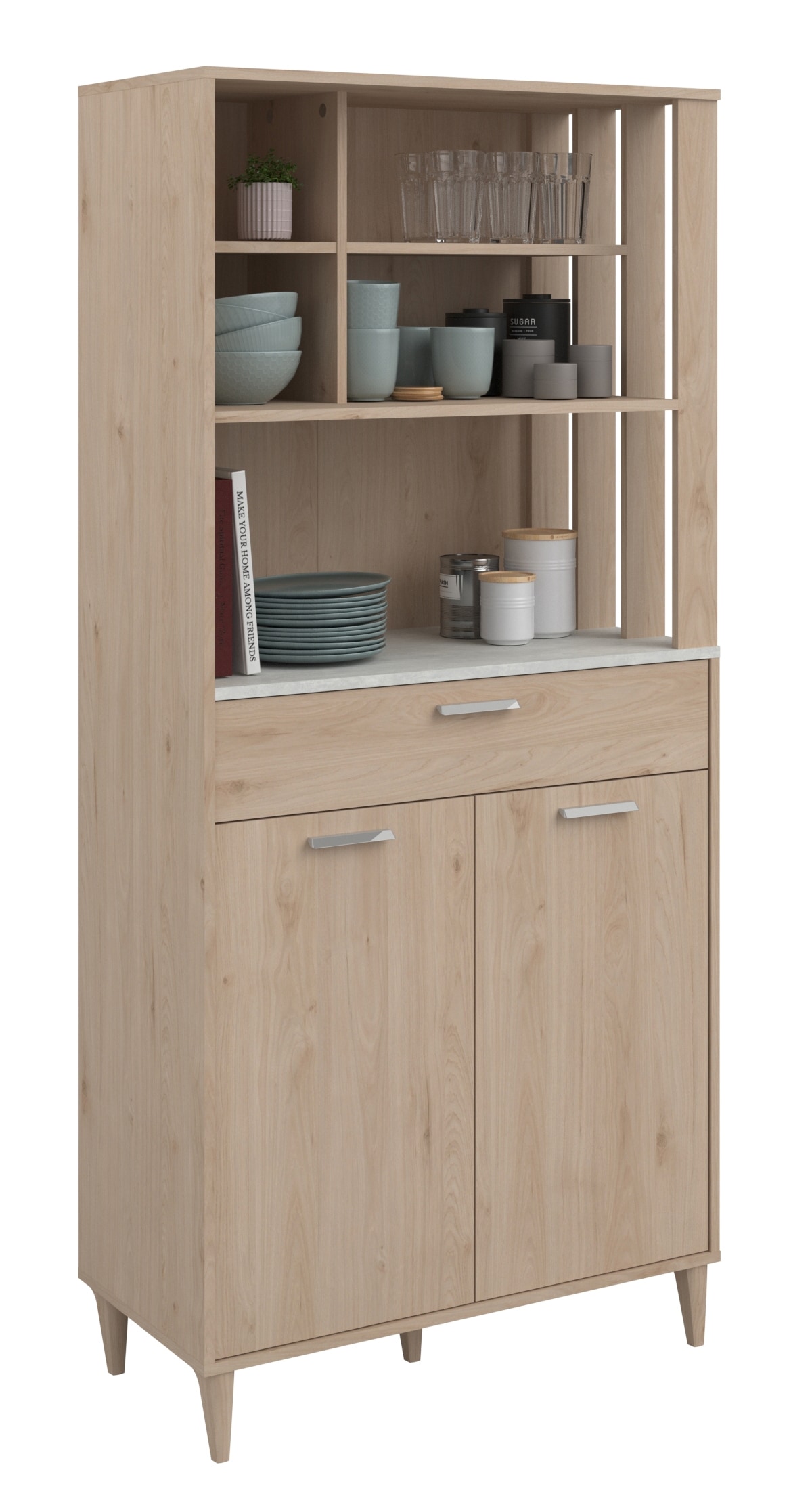 ParisotBuffet-Schrank GALA 11 Jackson Eiche Dekor/ Beton Optik 84x182x41 cm