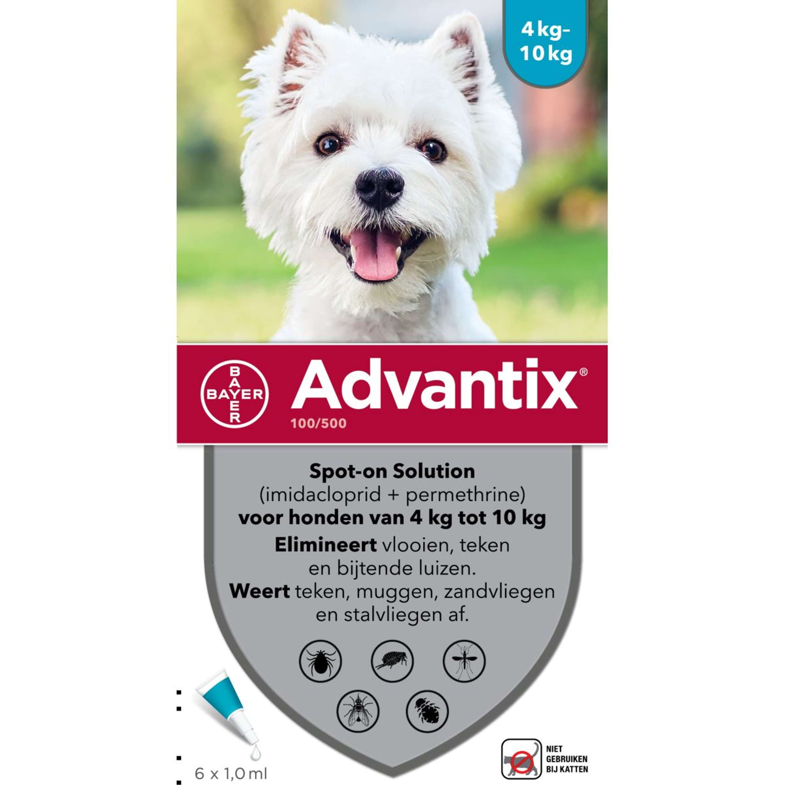 Advantix 100/500 Spot-On Hond 4-10kg