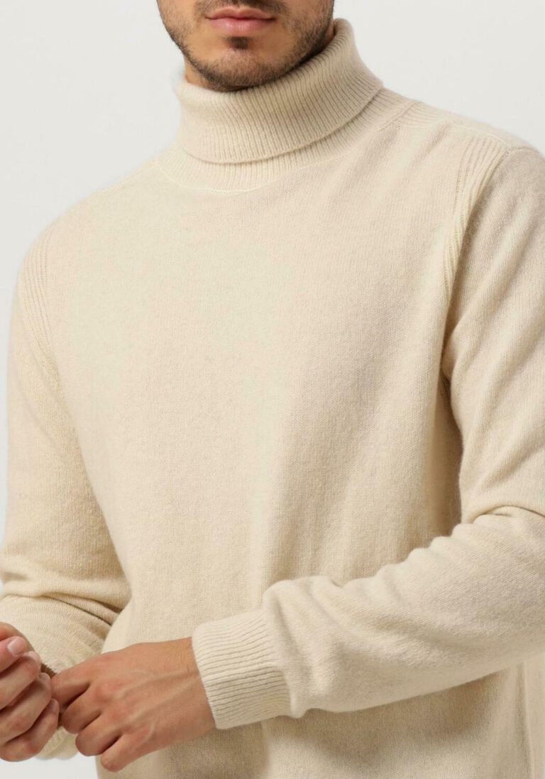 ANERKJENDT gebroken wit anerkjendt coltrui aknico solid roll neck lambswool