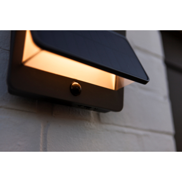 LUTEC wandlamp Aleta Solar antraciet 12,6W met bewegingssensor