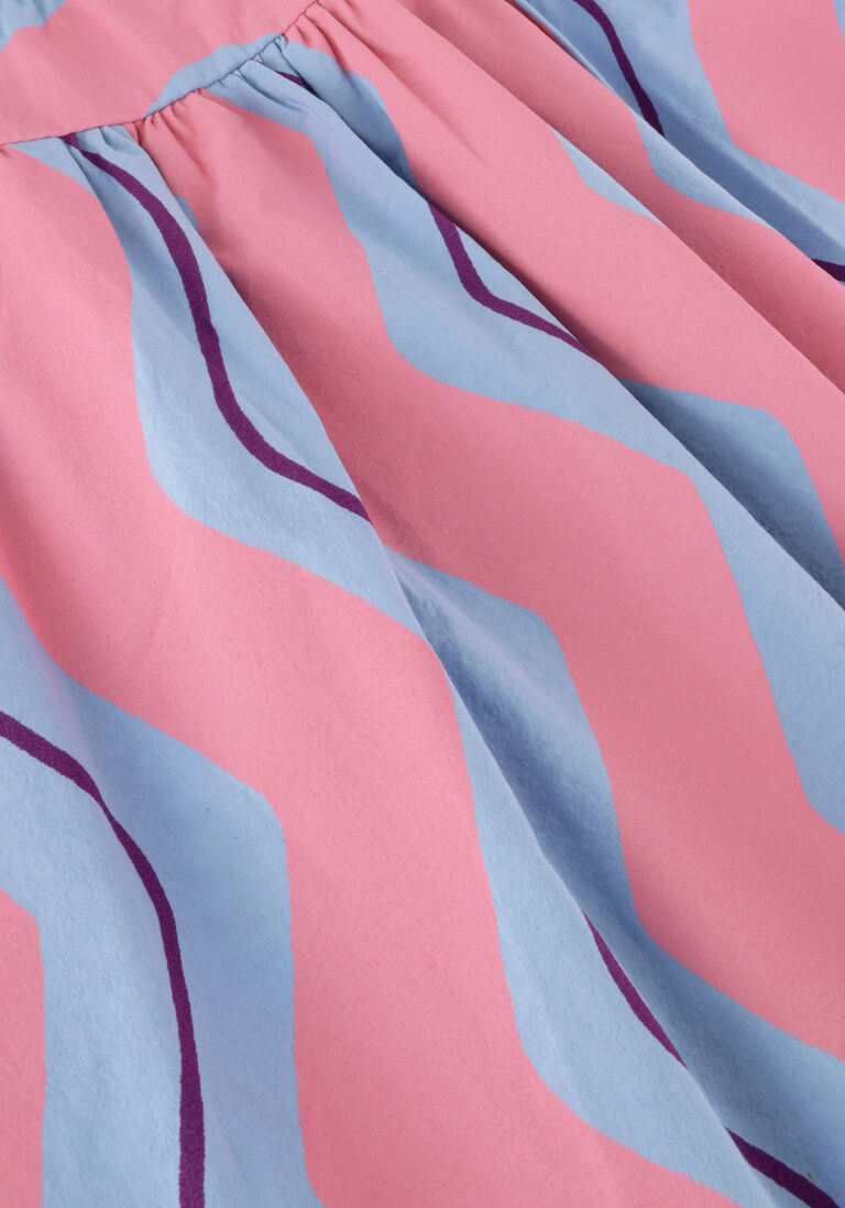 Jelly Mallow roze jelly mallow midi jurk wave stripe dress