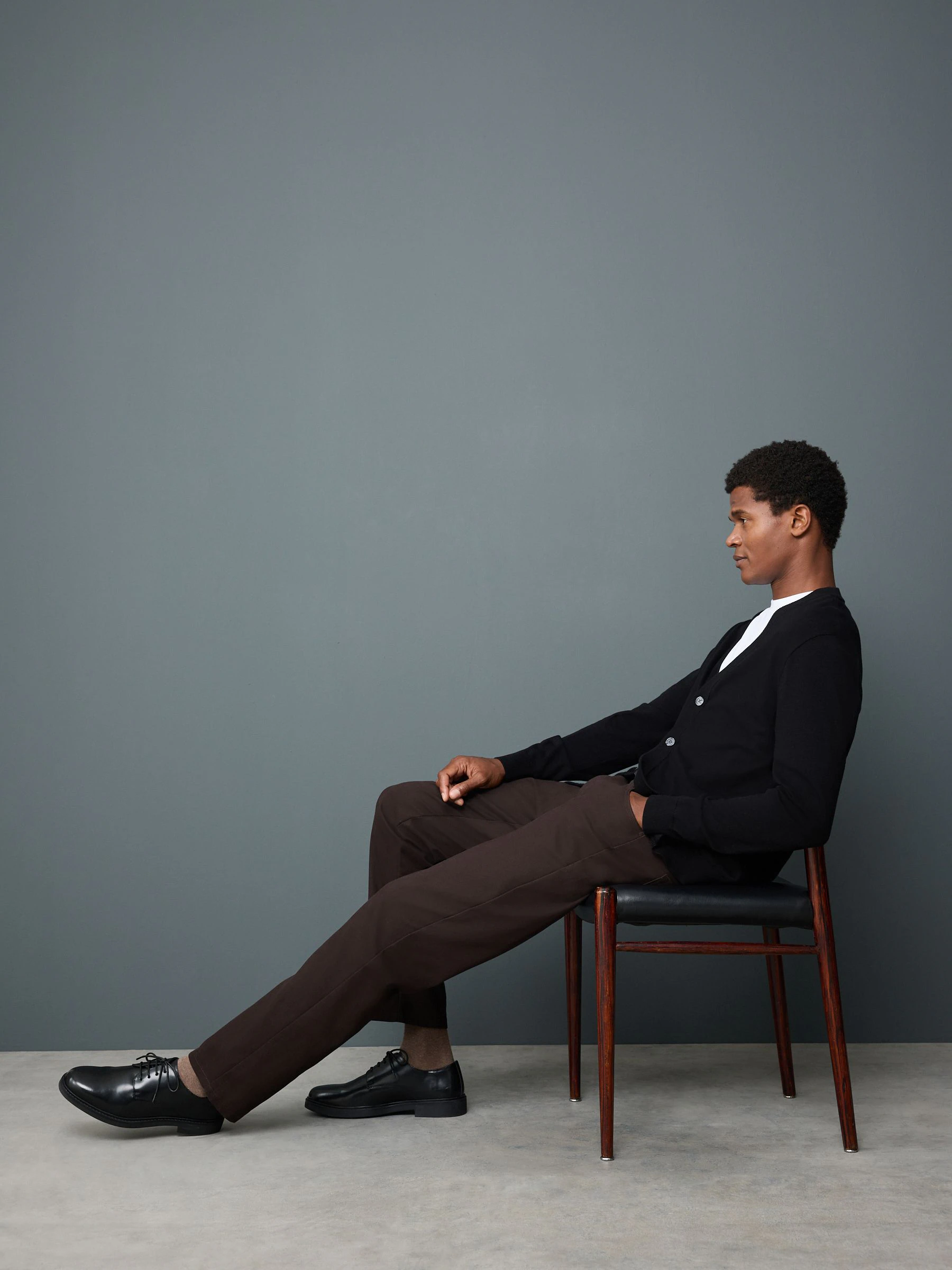 Bruin - Straight fit - Smart Brushed Cotton TENCEL™ Lyocell Blend Chinos With Belt