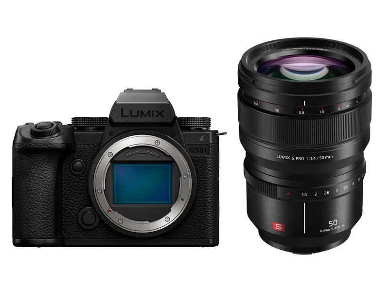 Panasonic Fotokamera Lumix DC-S5M2X   S-X50E Kit Kompakte spiegellose Vollformatkamera für professionelle Content-Ersteller mit Festbrennweite