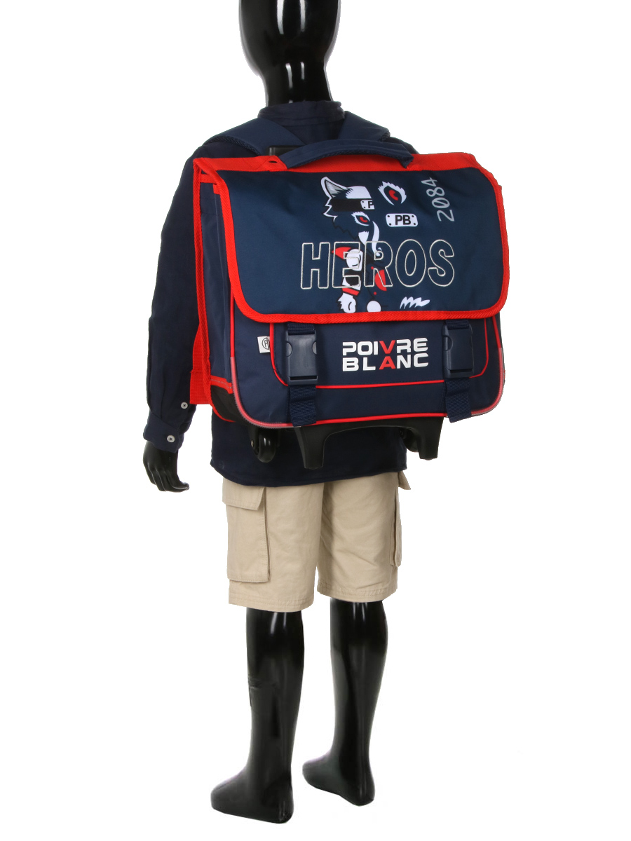 Cartable À roulettes Poivre Blanc Boy Fox Hero 38 cm
