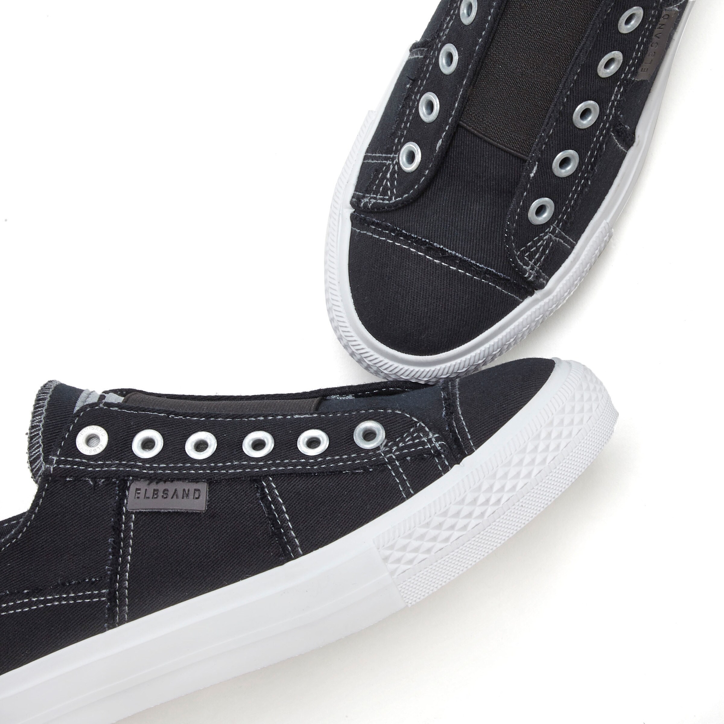 Elbsand Slip-On Sneaker in schwarz
