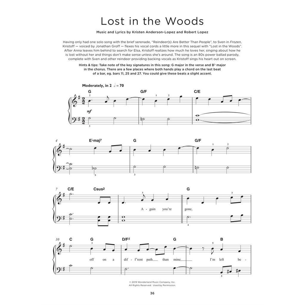 Hal Leonard Really Easy Piano The Frozen Collection songboek voor piano