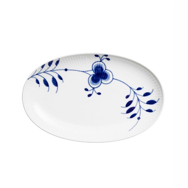 Royal Copenhagen  Blå Mega riflet asiet - 23 cm.