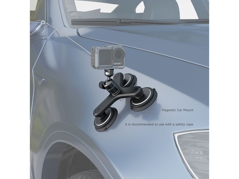 Smallrig Saugnapfhalterung Triple Magnetic Dreifacher magnetischer Saugnapf-Halterungssatz für Action-Kameras
