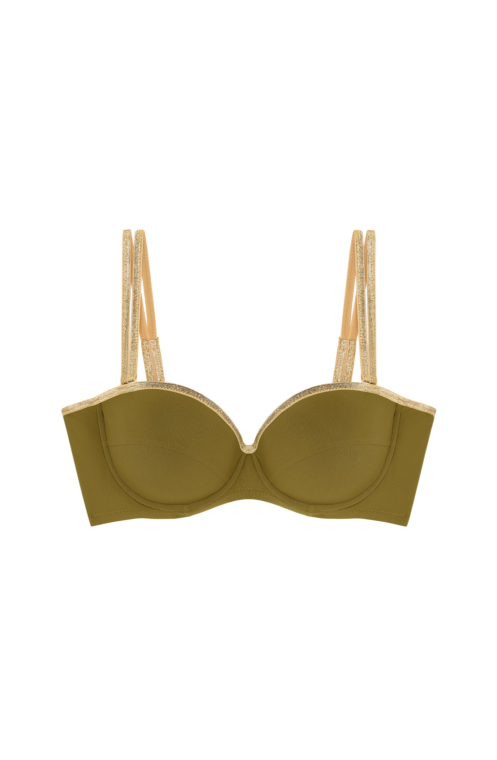 baby Haut de maillot de bain bandeau bronze et lurex Bronze