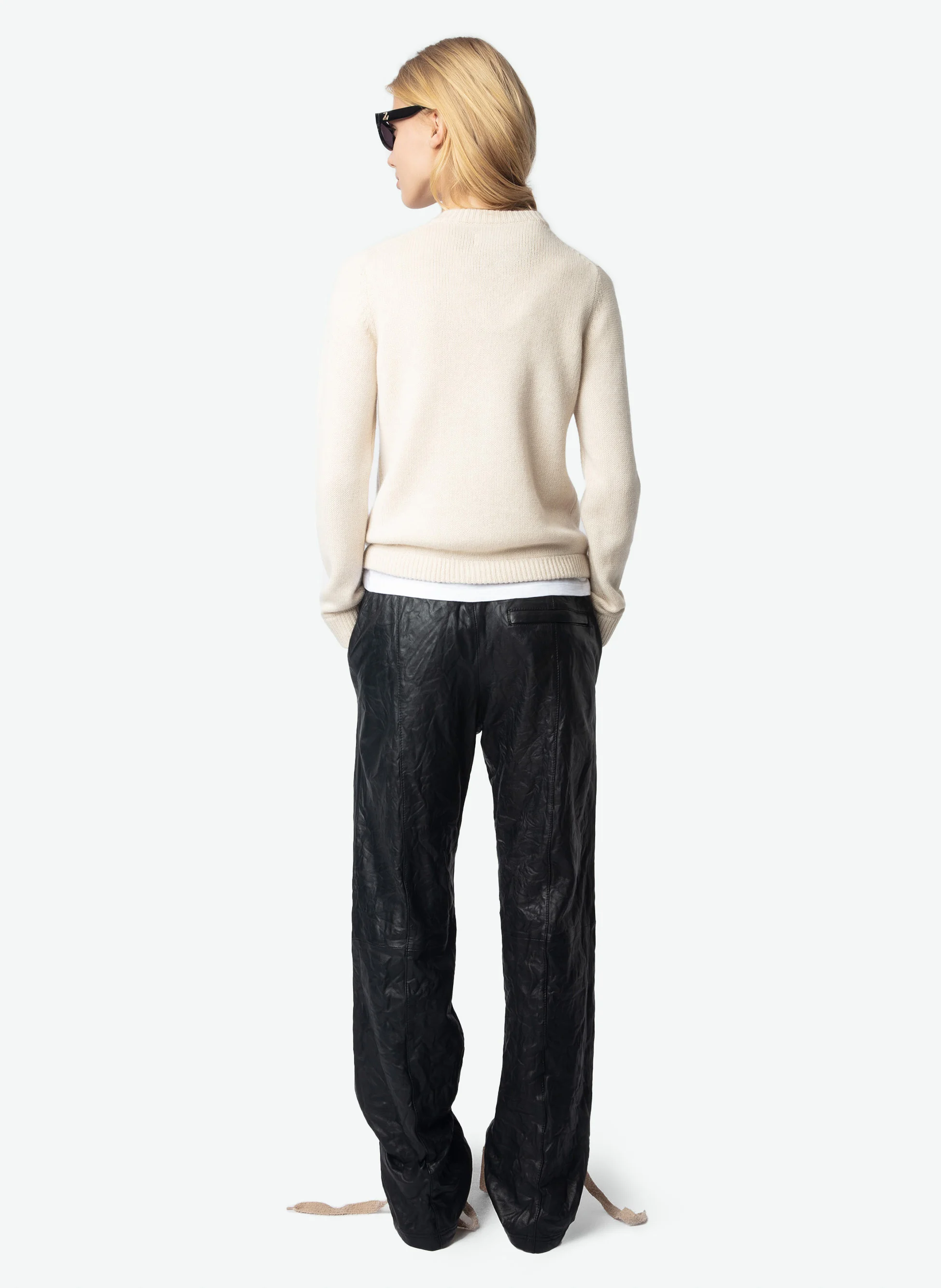 MARCYA - Cardigan droit en cachemire | Blanc