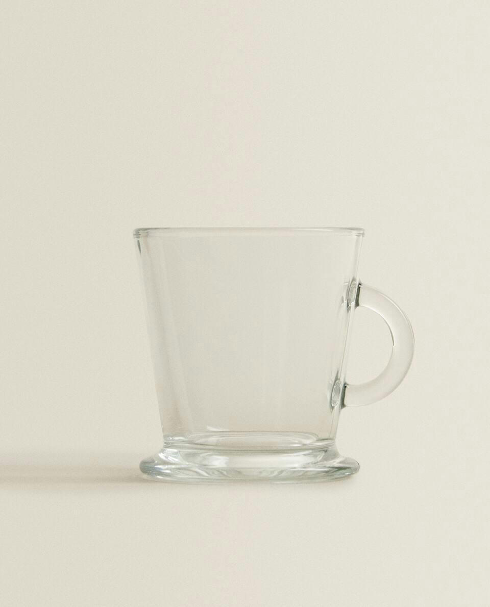 XÍCARA DE CAPPUCCINO DE VIDRO TRANSPARENTE