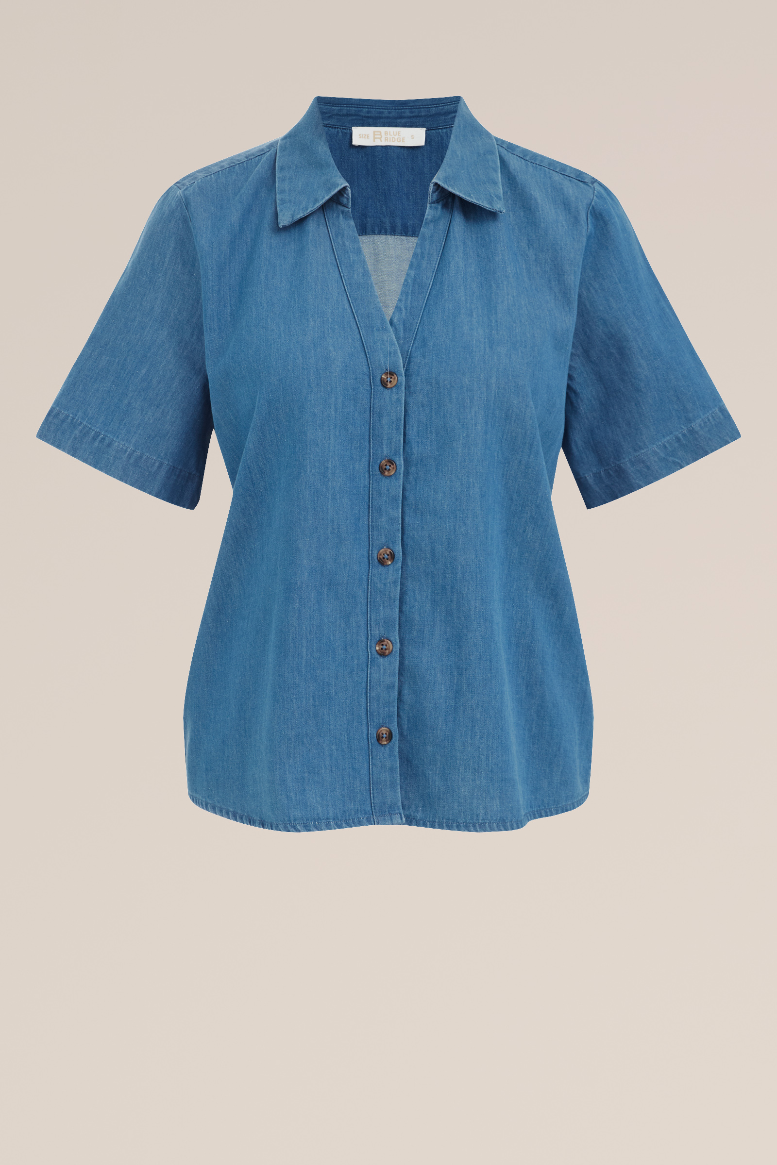 denim blouse WE Fashion Blauw
