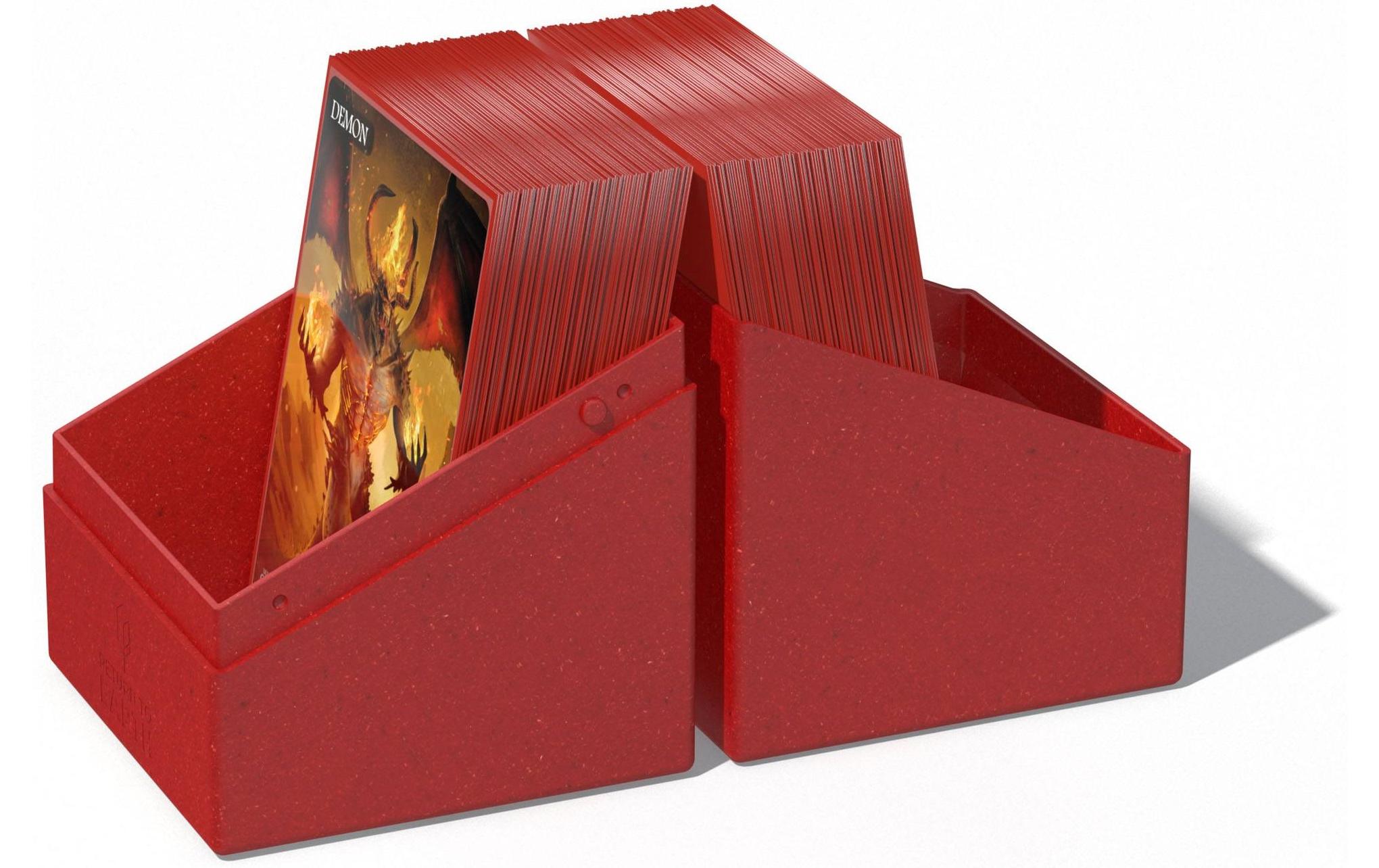 Kartenbox Return To Earth Boulder Deck Case 100+ RotHochwertige Aufbewahrungsbox für Karten der Standardgrösse