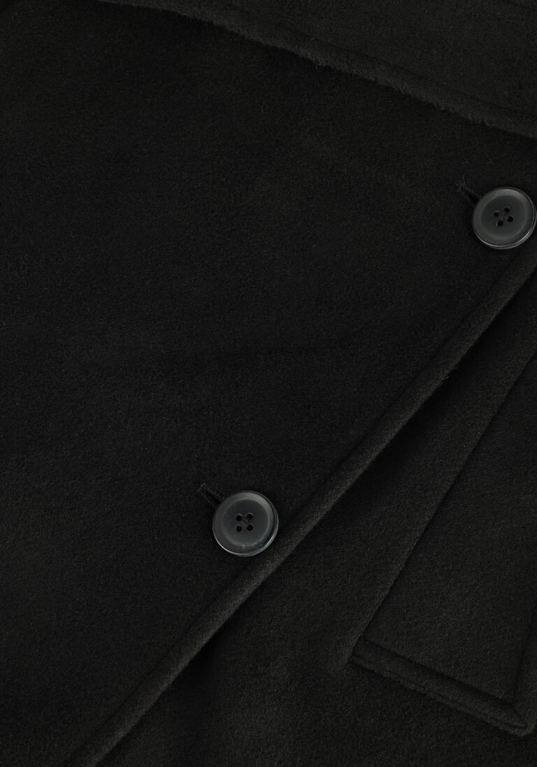 OBJECT zwarte object mantel clara wool coat