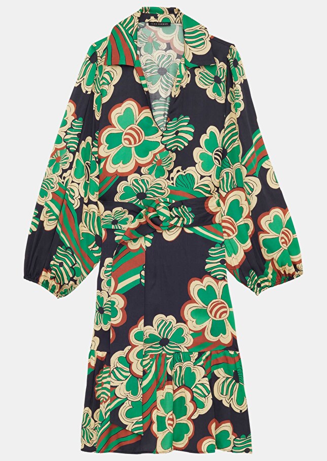 Robe Rosiebleu nuit imprimée à fleurs
