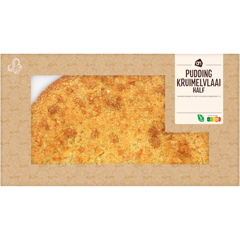 AH Puddingkruimelvlaai half
