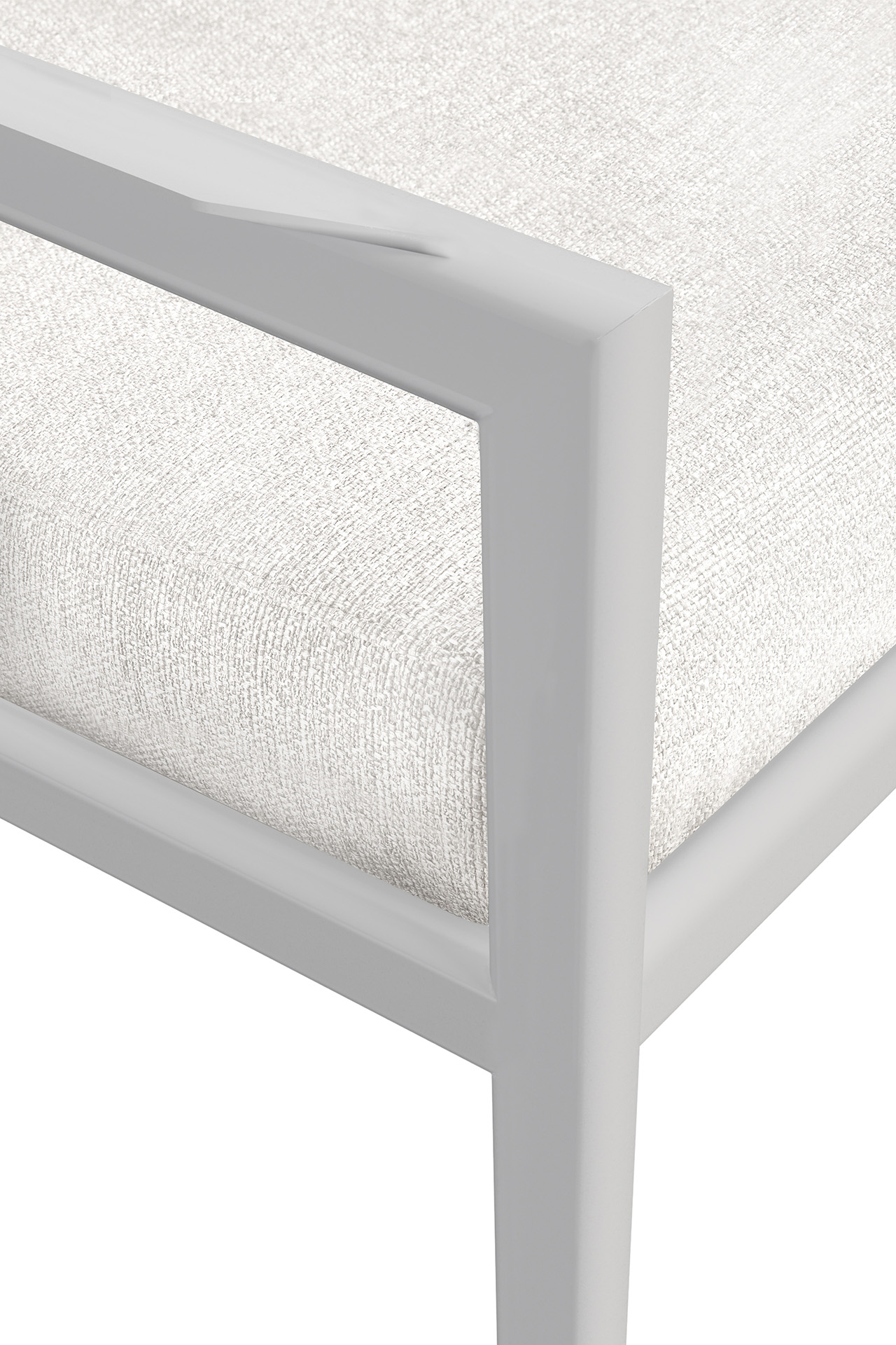Jack loungestoel - wit aluminium - compleet - off white kussens