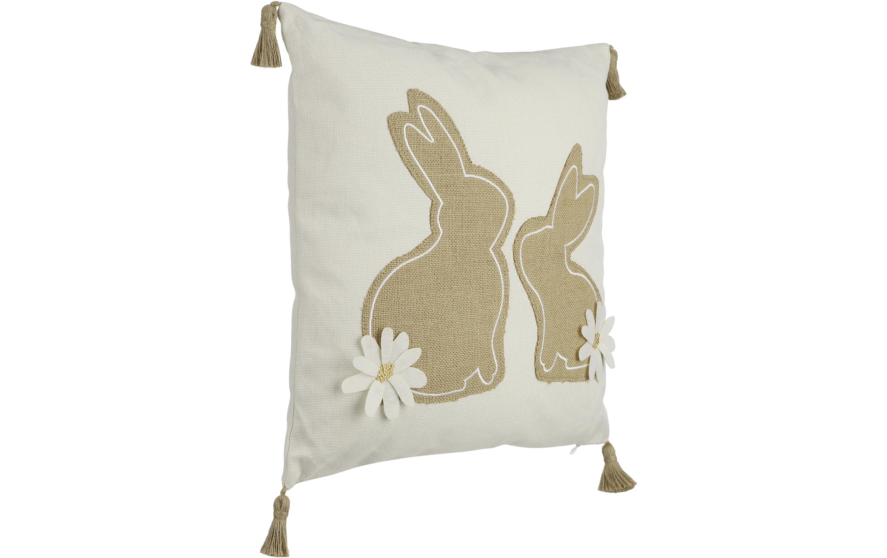 Kissen Chevery 45 cm x 45 cm, Braun/WeissKissen mit Füllung