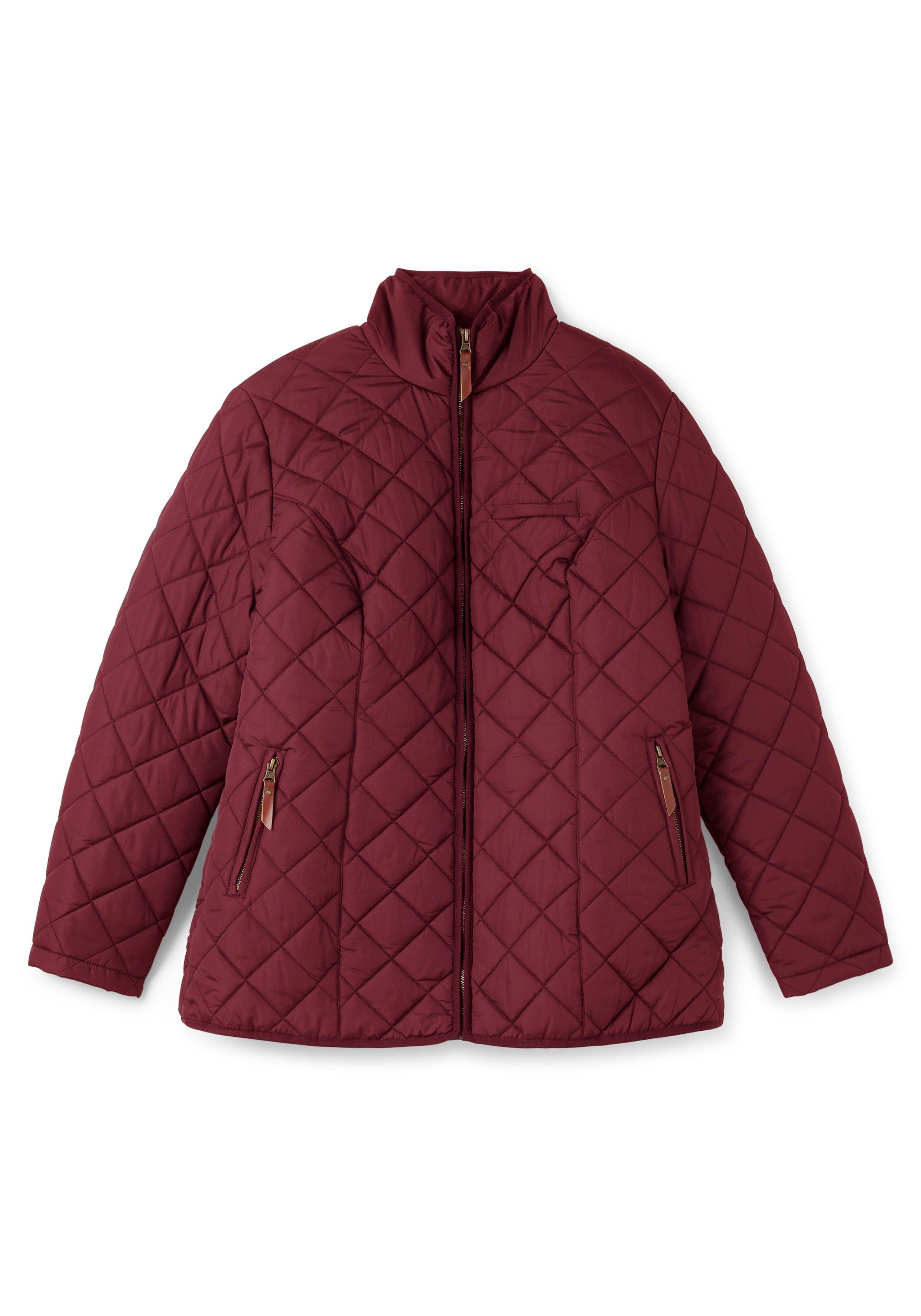 Steppjacke mit hoch schließendem Stehkragen