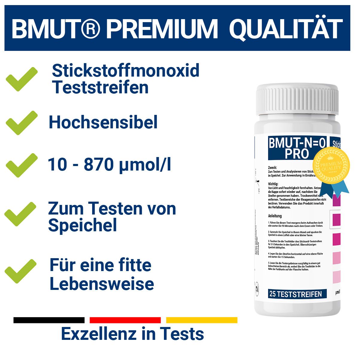 BMUT Stickstoffmonoxid Teststreifen NO