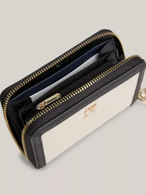 Carteira Essential TH Monogram Média com Fecho de Zíper