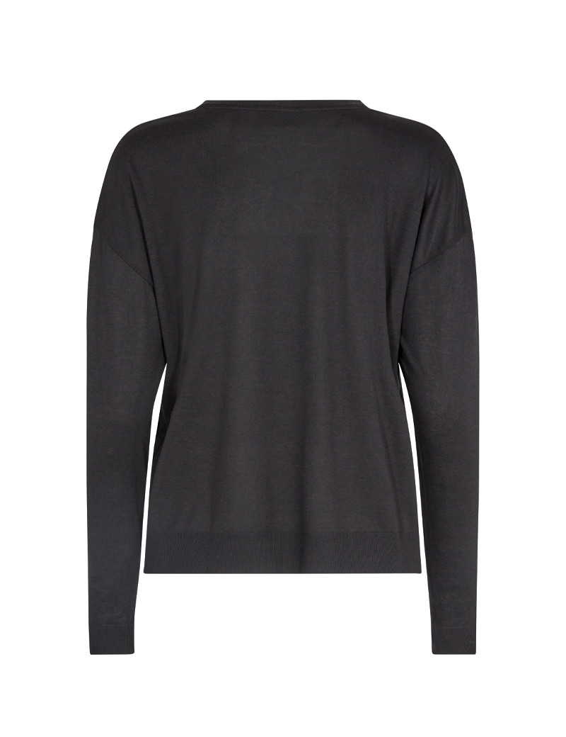 MOS MOSH T-SHIRT FEMME COL O SWANN NOIR